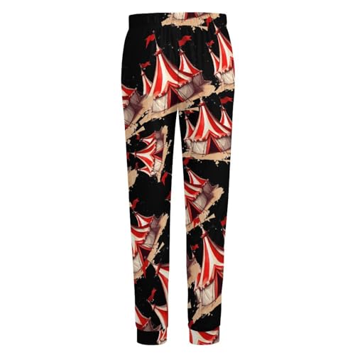 Clown Lion Fire Ring Acrobat Men's Pajamas Pants Lightweight Sleep Lounge Pant Pjs Bottoms Casual Sleepwear 6