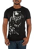 Marvel Black Panther Mens Black T-Shirt (X-Large)