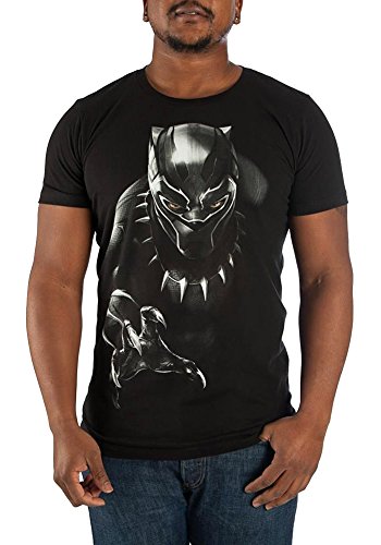 Bioworld Marvel Black Panther Mens Black T-Shirt L