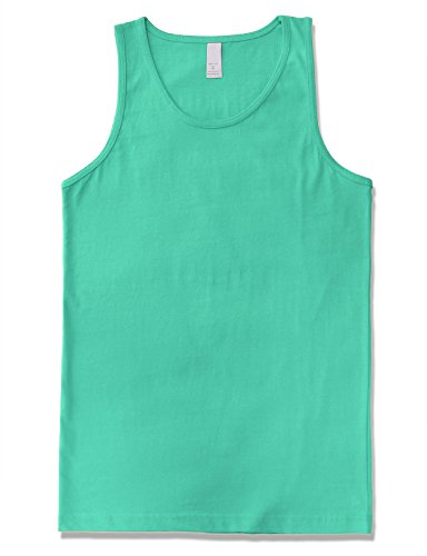JD Apparel Menâ€™s Sleeveless Tank Top â€“ Everyday Casual Shirt, Mint Green, Medium