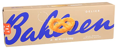 Bahlsen Delice Cookies (1 Box) - Sweet & Delicate, Buttery Puff Pastry Twists With Light Crispy Layers - 3.5 Oz Box #TOP4