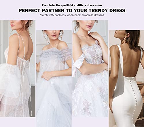 Wekofi Women’s Strapless Push Up Padded Underwire Sticky Invisible Adhesive Bra For Backless Dress(Dd,Black) #TOP6