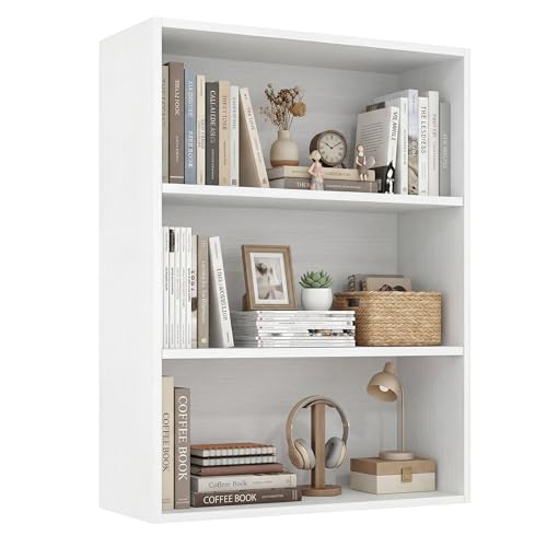 Alpen Bookshelf, 3 Shelf Bookcase Floor Standing White Shelves for Bedroom by Alpen - Used condition - Image 8