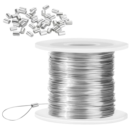 0.5 mm x 100 m Drahtseil Stahlseil, Bilderrahmen Hanging Wire...
