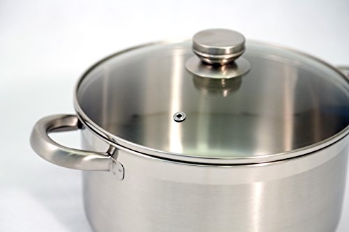 ExcelSteel Stainless Steel Cookware Set, 7 Piece, Silver