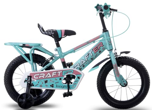 Image of longrun 14T Cycle for Kids 2-5 Years Boys and Girls | Bicycle for Kid with Training Wheels | Kids Cycle for 2 to 5 Years | Easy 4-Step Setup | 95% Fitted | 14 Inch Kid Cycle