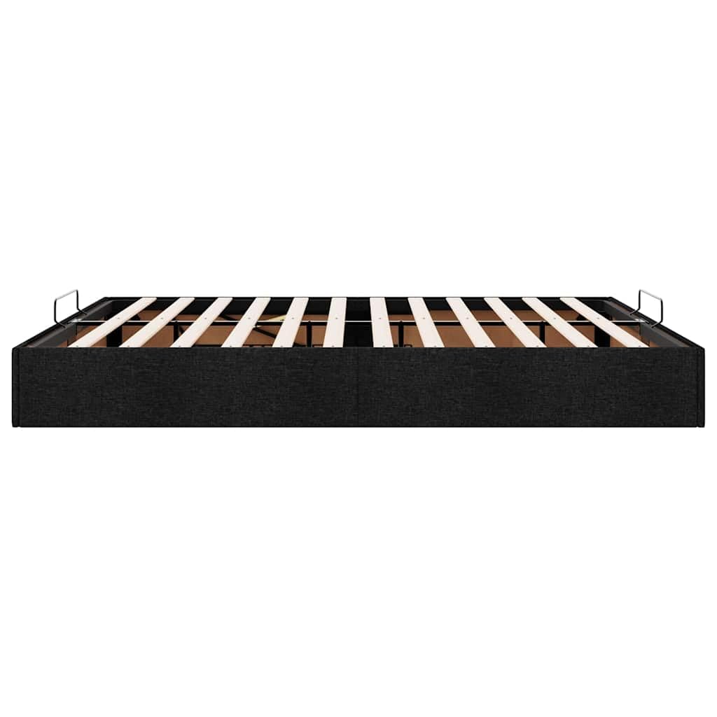 Cama Canape 160 x 200 cm, Cama Canape 160 x 200 cm, Cama Tapizada 1160 x 200 cm, con Espacio de Almacenamiento, Cama Matrimonio, Cama de Almacenamiento Negro