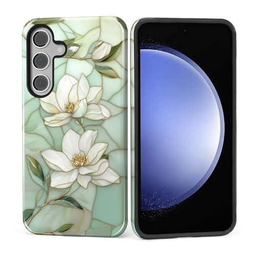 Coque Samsung S25 FE vitrail magnolia idée cadeau femme