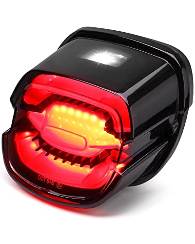 Kemimoto Softail Tail Light, Electra Glide Tail Light Brake Rear Smoked LED for Dyna Sportster Road King Street Touring