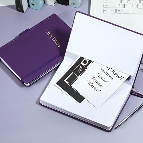 Diary 2023 Day to Page - Diary 2023 from January 2023 to December 2023, Productivity A5 Daily Planner with Monthly Tabs, Inner Pocket, Banded, 14.3 X 21 cm