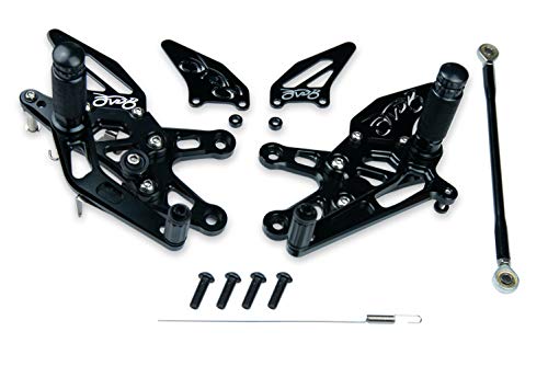Commandes reculées CBR 1000 RR 04-07 noires AVDB Moto en aluminium usiné CNC haute précision