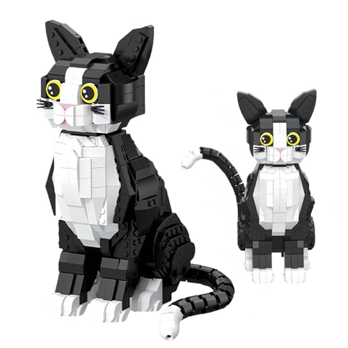 Tuxedo Cat Animals Micro Mini Building Blocks Set for Adults