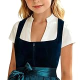 Generisch 2026 Traditionelle Mädchenbluse für Lange Ärmel vordere Knopfleiste weicher Baumwollstoff Bezauberndes Design für perfekt für Feste Feiertage den Alltag (Clothes D12-White, 9-10 Years)