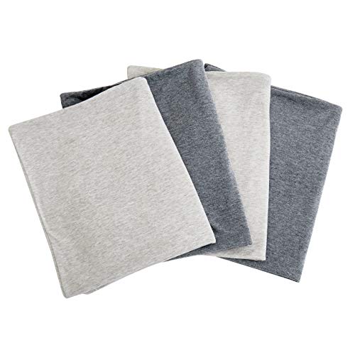 Oubonun 100% Jersey Cotton Body Pillow Cover With Zipper - Luxury Soft Removable Body Pillow Case - Long Fuzzy Body Pillow Cover - Knitted Cotton Pillowcase (Grey, 21"X54") #TOP7