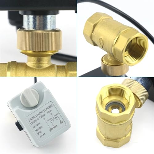 Électrovanne électrique 12V 24V à 2 voies DN15 avec commande manuelle de secours