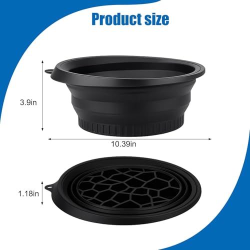 Image of GRAYSON Face Ice Bowl | Ice Cube Tray For Face Dip | Ice Dunk Bowl For Face with Built-In Icetray, Collapsible Silicone Facial Ice Bath Bowl for Cold Plunge Therapy, Skin Tightening & Acne Relief