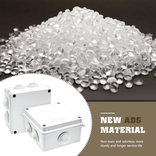 Gentpovth 2 Stück Anschlussdose Wasserdicht IP65, 100 mmx100 mmx70 mm, ABS Gehäuse Abzweigdose, Abzweigkasten Aufputz, Verteilerkasten Außen, Außen Kunststoff Steckerverschraubung Elektrische Box