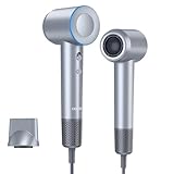 COSTAR High-Speed Ionic Hair Dryer, 110000 RPM Brushless Motor, 200 Million Negative Blow Dryer, Low Noise, Thermo-Control Hair dryer for Women & Men Home and Travel with Magnetic Nozzle (HALO V2, Silver)