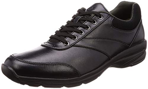 [ワールドマーチ] ウォーキングシューズ バネが効く ファスナー 4E メンズ WM3015SP Aブラック 25