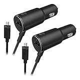 [2-Pack] Motorola TurboPower 25 QC2.0 Micro-USB car Chargers with USB-A Port for Moto G5 Plus, Droid Turbo 2, Moto X Pure (Retail Packaging)