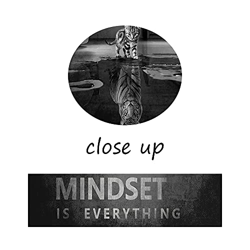 Cute Cat Canvas Prints Wall Art Tiger And Cat Pictures Black And White Animal Posters Painting Modern Inspiring Artwork Wooden Decorations For Guest Room Office Home Framed Ready To Hang-18”Wx24”H #TOP4