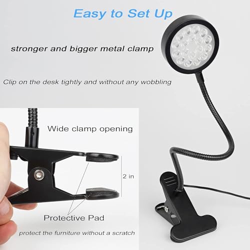 Luz preta LED UV, USB portátil de 5 W, luz UV para resina, luz negra com pescoço de ganso e clipe pa