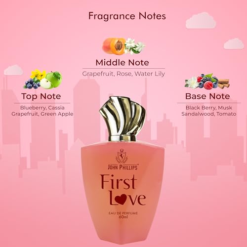 Image of JOHN PHILLIPS FIRST LOVE & MAGIC ROSE Eau De French Perfume Combo Gift Set For Women (Pack Of 2,120ML)