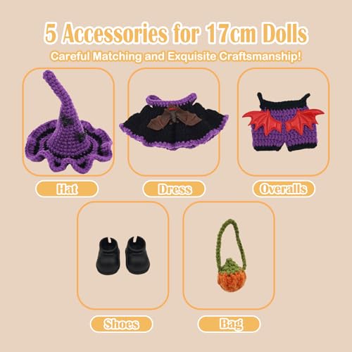 POPNANA Doll Clothes Set for 15-17cm Halloween (No Doll) A (Purple;) — view 3