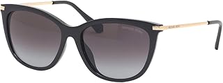 Michael Kors Women's Round Fashion Sunglasses, Black/Dark Grey Gradient, One Size