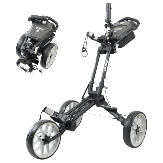 Newfly Compact Ultra Lightweight Three Wheel Golf Trolley - Minimum Folding Size