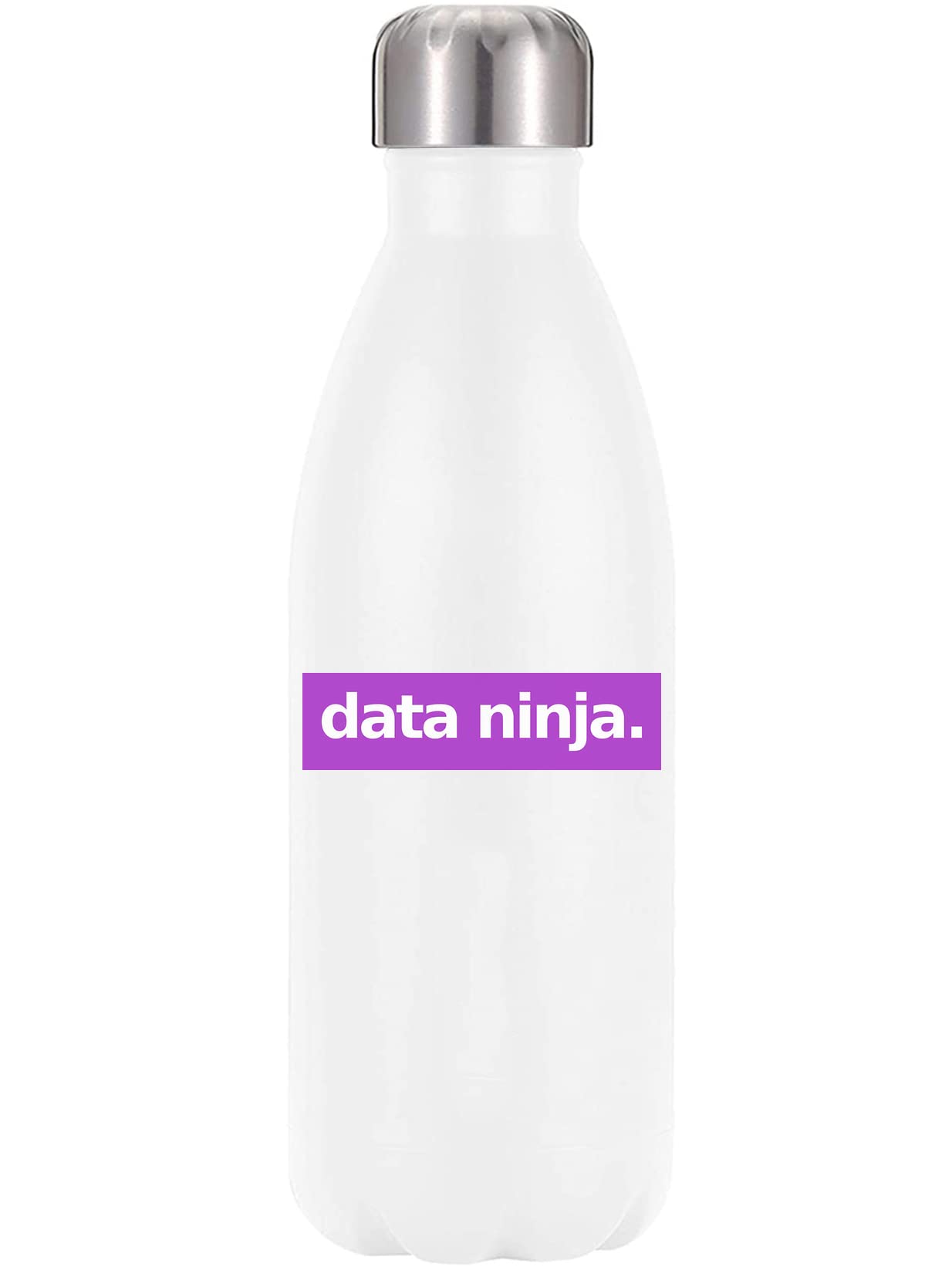Botella de agua Data Ninja de acero inoxidable para mantener la bebida fría sin BPA