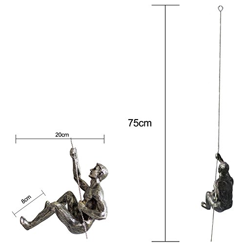 A.b Crew Unique Resin Made Climbing Man Wall Art Home Decor Sculpture(3 Pieces) #TOP2