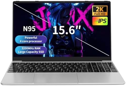 Gaming Laptop with N95 up to 3.4GHz, 16GB RAM, 512GB SSD, 15.6" 2...