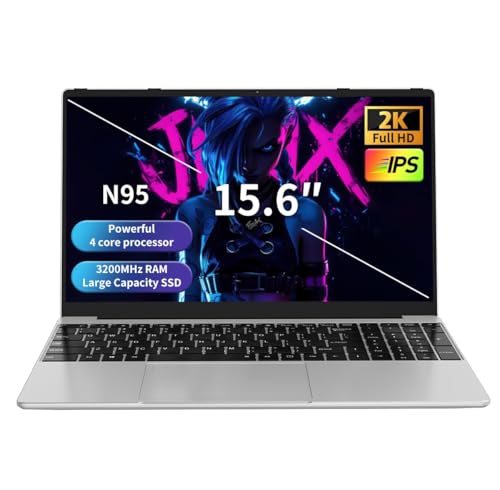 NEOBIHIER Gaming Laptop with N95 up to 3.4GHz, 16GB RAM, 512GB SSD, 15.6" 2K Display