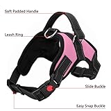 FYY Dog Harness No Pull, Breathable Adjustable Pet Vest, Reflective Oxford Easy Control Dog Harness with Sturdy Handle for Small Medium Large Dogs M-Pink - Image 3