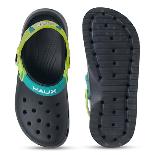 Image of HAUX Classic Ultra Soft Clogs /Sandals with Adjustable Back Strap| Comfortable & Lightweight| Stylish & Anti-Skid| Indoor & Outdoor Casual Sports Mules Boys