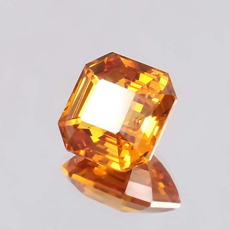 Pierre gemme saphir orange naturelle de Ceylan pour fabriquer un pendentif cadeau personnalisé - 2