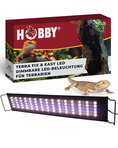 HOBBY Terraristik Terra Fix & Easy LED I dimmbare LED-Beleuchtung für Terrarien I Terrarium Lampe mit einstellbarer Farbtemperatur I Terrarienbeleuchtung für Reptilien, Amphibien und Pflanzen