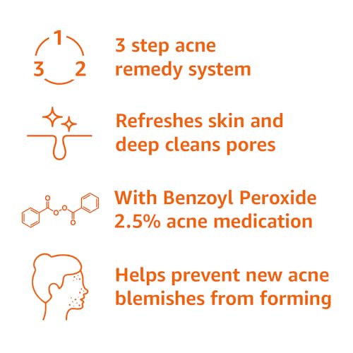 Amazon Basics 3-Step Acne Remedy System with Cleanser, Toner and Treatment, 10 Fluid Ounces, 1-Pack view 3