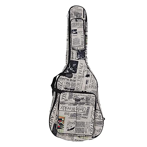 Housse de transport pour guitare 600D en tissu Oxford résistant à l’eau Style journal Double couture Sangles rembourrées… - Les Beatles, Paul McCartney, John Lennon, RIngo Starr, George Harrison Housse de transport pour guitare 600D en tissu Oxford résistant à l'eau Style journal Double couture Sangles rembourrées…