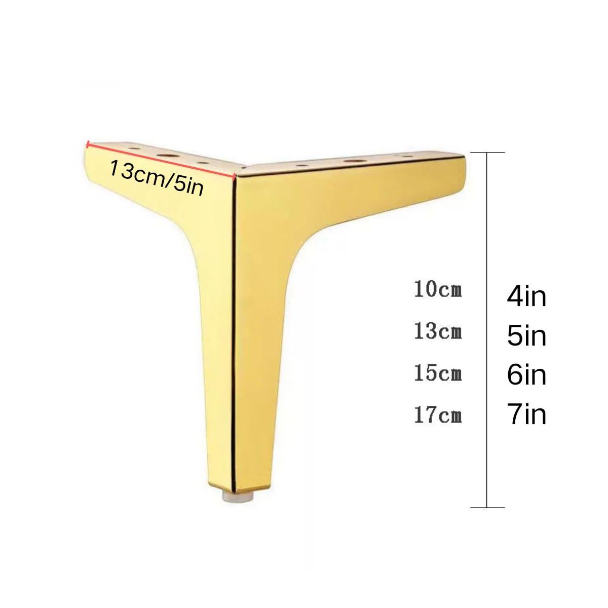 Ersatzbeine für Sofas, Sofas, Sofas, Ottomane, 10,2 cm bis 17,8 cm Höhe, verschönern Sie die Heimdekoration mit stilvollem Fell-Design, 4 Stück