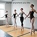 Tristcily Marley Dance Floor, 4Ft x 6Ft Portable Dance Floor Mat for Ballet Jazz & Pop, Non-Slip & Shock-absorbing Exercise Flooring for Home, Dance Schools - 4.5MM Thick PVC Practice Floor for Adults