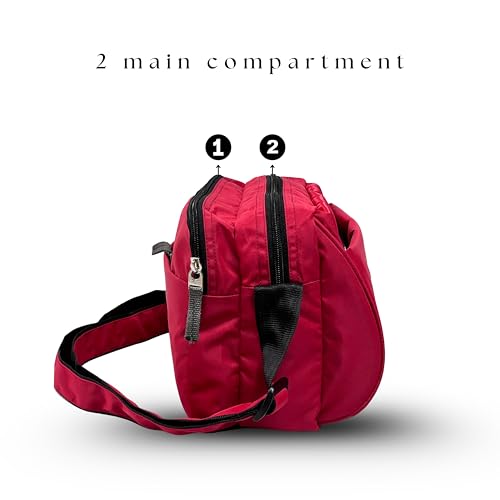 Image of I. B. H IBH Stylish Sling Bag for Men & Women CrossBody small Passport Travel side massanger one strap shoulder bag With Antitheft pocket also Waterproof Durable Adjustable