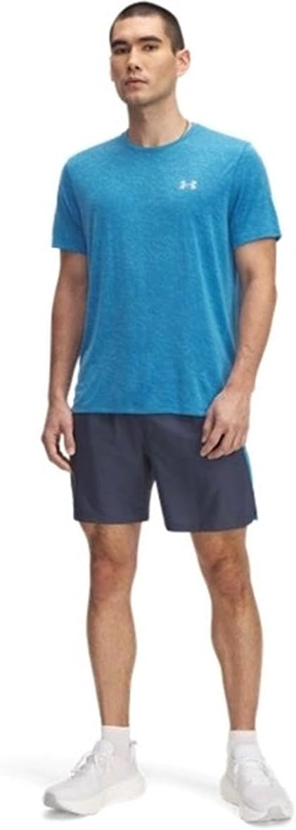 Under Armour Mens Launch Run 7" Shorts Downpour Gray/Ether Blue/Reflective MD