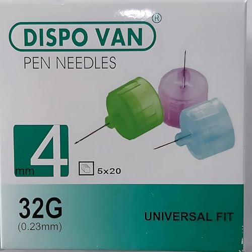 Image of Dispovan Insulin Pen Needle 32G - Sterile Single Use Medical Pen Needles - Compatible with Most Insulin Pens - Ultra Thin Comfort Fit - Safe Diabetes Care (20)
