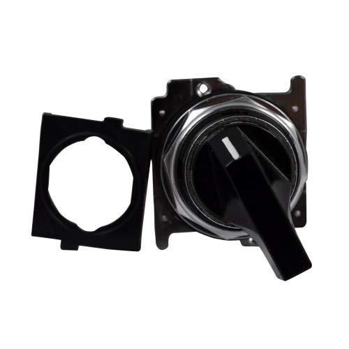 Cutler-Hammer 10250T Heavy Duty Selector Switch Operator with Cap, 30.5 mm, Lever Operator, 2 Positions, Black