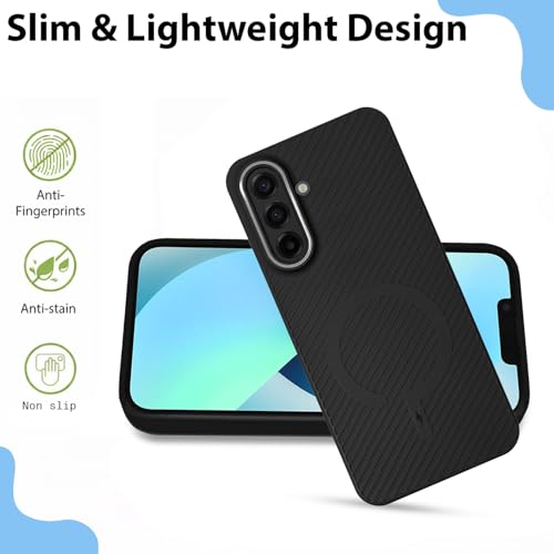 Image of LIRAMARK Rugged Carbon Fibre TPU Armor Silicone Back Cover Case for Samsung Galaxy A17 / M17 / F17 (5G)