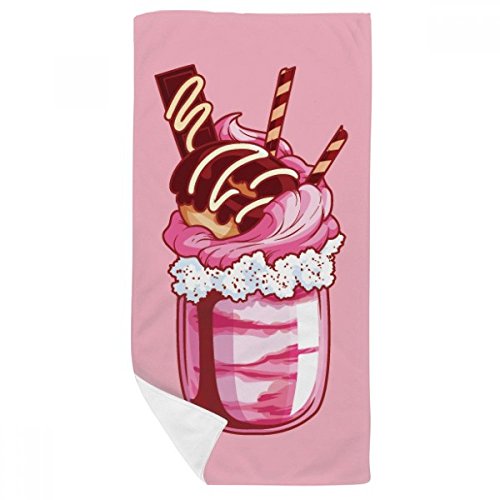 Serviette de bain doux originale idée cadeau motif biscuits au chocolat 35x70cm - 2