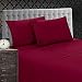 Elegant Comfort 1500 Thread Count Luxury Egyptian Quality Wrinkle and Fade Resistant 4-Piece Sheet Set, Queen, Burgundy