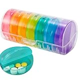 ampm table marbre blanc Facile à transporter : chaque compartiment de la Pill Box 7 Day contient un nombre de pilules pour un usage quotidien, a la taille d'une paume et s'adapte facilement dans votre sac ou votre poche.